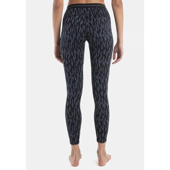 icebreaker Women's Merino 260 Vertex Glacial Camo Leggings Graphite Black Small - Picture 8 of 8
